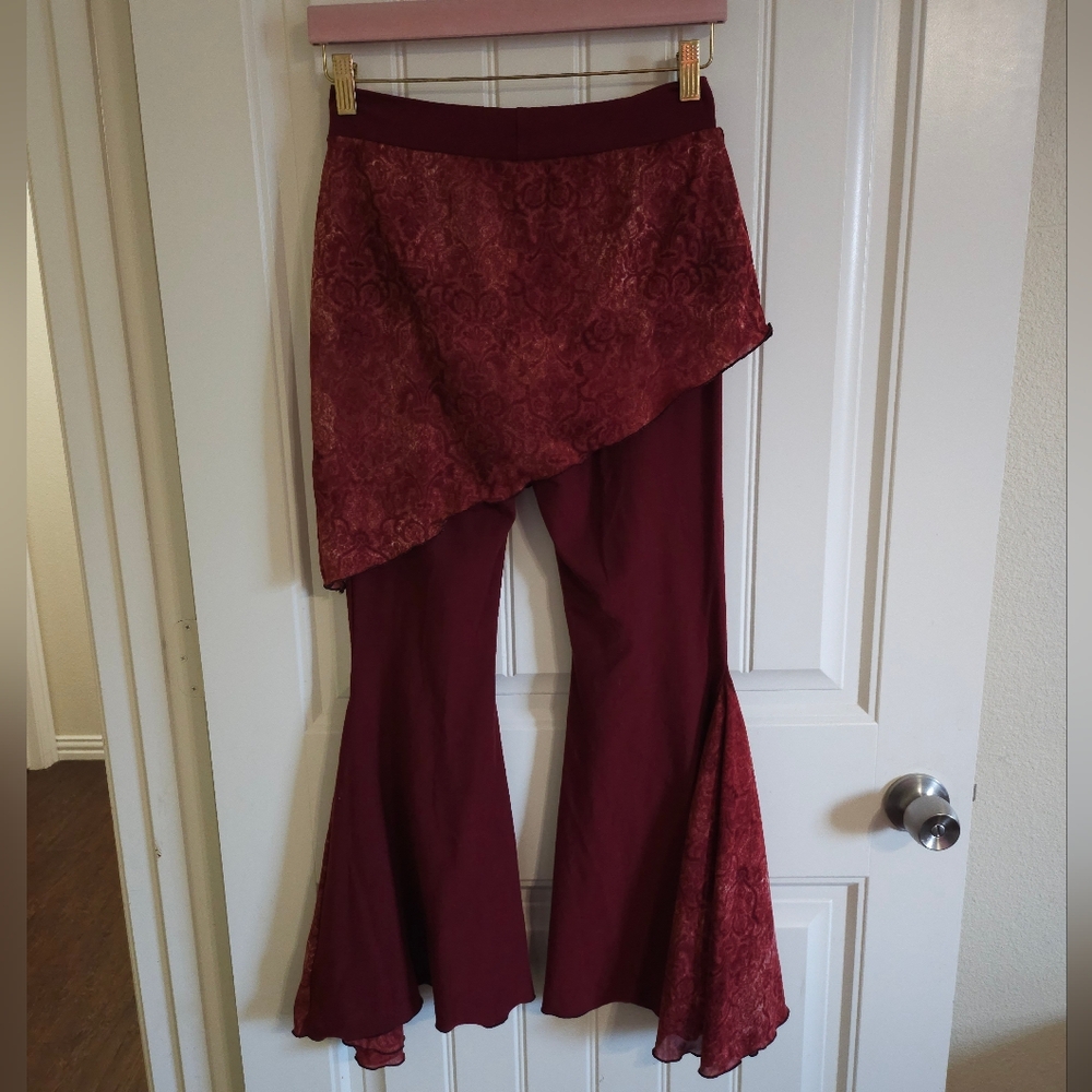 Boho Flare Pants With Skirt Attached - Picture 3 of 8